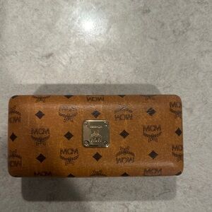 MCM Tan Monogram Clutch